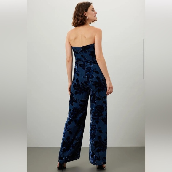 Hutch Sonnie Jumpsuit Blue Floral Velvet - Picture 4 of 16